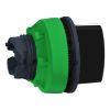 Picture of Head for selector switch, Harmony XB5, Antimicrobial flush mounted selector switch head, plastic, black, 30mm, 3 positions, spring return to center