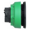 Picture of Head for pilot light, Harmony XB5, antimicrobial, plastic, green, 30mm, universal LED, plain lens