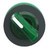 Picture of Head for illuminated selector switch, Harmony XB5, universal LED,  green handle, flush, 22mm, 2 positions, stay put