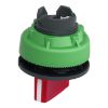 Picture of Head for illuminated selector switch, Harmony XB5, plastic, red handle, universal LED, 2 positions, stay put