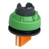 Picture of Head for illuminated selector switch, Harmony XB5, plastic, orange handle, universal LED, 2 positions, stay put