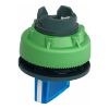 Picture of Head for illuminated selector switch, Harmony XB5, plastic, blue handle, universal LED, 2 positions, stay put