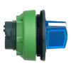 Picture of Head for illuminated selector switch, Harmony XB5, plastic, blue handle, universal LED, 2 positions, stay put