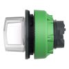 Picture of Head for illuminated selector switch, Harmony XB5, plastic, white handle, universal LED, 2 positions, spring return