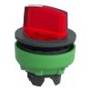 Picture of Head for illuminated selector switch, Harmony XB5, plastic, red handle, universal LED, 2 positions, spring return