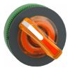 Picture of Head for illuminated selector switch, Harmony XB5, plastic, orange handle, universal LED, 2 positions, spring return