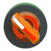 Picture of Head for illuminated selector switch, Harmony XB5, plastic, orange handle, universal LED, 2 positions, spring return