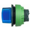 Picture of Head for illuminated selector switch, Harmony XB5, plastic, blue handle, universal LED, 2 positions, spring return