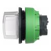 Picture of Head for illuminated selector switch, Harmony XB5, plastic, white handle, universal LED, 3 positions, right to center
