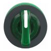 Picture of Head for illuminated selector switch, Harmony XB5, plastic, green handle, universal LED, 3 positions, right to center