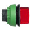 Picture of Head for illuminated selector switch, Harmony XB5, plastic, red handle, universal LED, 3 positions, right to center