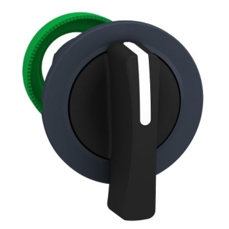 Picture of Head for selector switch, Harmony XB5, XB4, flush mounted black long handle 2 pos return right to left