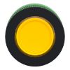 Picture of Head for pilot light, Harmony XB5, antimicrobial, plastic, yellow, 30mm, universal LED, plain lens