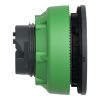 Picture of Head for illuminated push button, Harmony XB5, antimicrobial, plastic, orange, 30mm, universal LED, plain lens