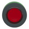Picture of Head for illuminated push button, Harmony XB5, antimicrobial, plastic, red, 30mm, universal LED, plain lens