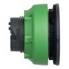 Picture of Head for illuminated push button, Harmony XB5, antimicrobial, plastic, blue, 30mm, universal LED, plain lens