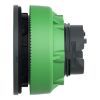 Picture of Head for illuminated push button, Harmony XB5, antimicrobial, plastic, blue, 30mm, universal LED, plain lens
