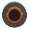 Picture of Head for illuminated push button, Harmony XB5, plastic, orange flush mounted, 30mm, universal LED, illuminated ring