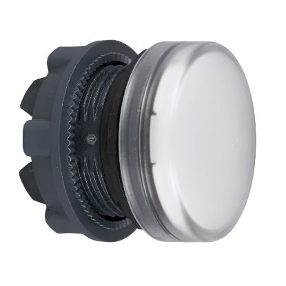 Picture of Head for pilot light, Harmony XB5, metal, white, 22mm, plain lens for BA9s bulb