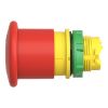 Picture of Illuminated emergency stop switching off head, Harmony XB5, plastic, red mushroom 40mm, 22mm, trigger latching push pull, with state indicator