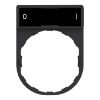 Picture of Legend holder 30x40mm, Harmony XB4, plastic, with legend 8x27mm, marked O and I