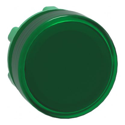 Picture of Harmony XB5, Head for Pilot light, plastic, green, 22mm, universal LED, plain lens