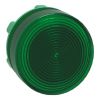 Picture of Head for pilot light, Harmony XB5, green, 22mm, with grooved lens, universal LED