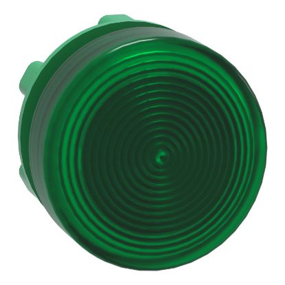 Picture of Head for pilot light, Harmony XB5, green, 22mm, with grooved lens, universal LED