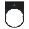 Picture of Legend holder 30x40mm, Harmony XB4, plastic, with legend 8x27mm, marked OFF
