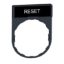 Picture of Legend holder, Harmony XB4, 30 x 40mm, plastic, 8 x 27mm legend, white marked RESET