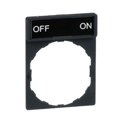 Picture of Legend holder 30x40mm, Harmony XB4, plastic, with legend 8x27mm, marked OFF and ON