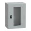 Picture of Wall mounted steel enclosure, PanelSeT S3D, transparent door, without mounting plate, 400x300x200mm, IP66, IK08