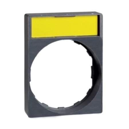 Picture of Legend holder, Harmony XB4, 30 x 40mm, for flush, plastic, 8 x 27mm yellow blank legend, unmarked