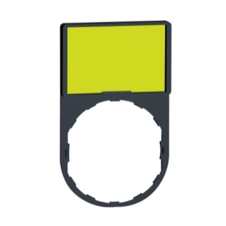 Picture of Legend holder 30x50mm, Harmony XB4, plastic, with legend 18x27mm, 1 white side, 1 yellow side, unmarked