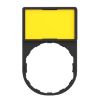 Picture of Legend holder 30x50mm, Harmony XB4, plastic, with legend 18x27mm, 1 white side, 1 yellow side, unmarked