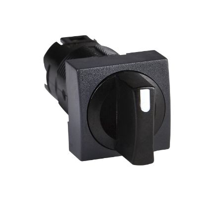 Picture of Head for selector switch, Harmony XB6, black square 16mm 2 positions 60degrees, stay put