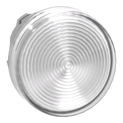 Picture of Head for pilot light, Harmony XB4, white, 22mm, with grooved lens, universal LED