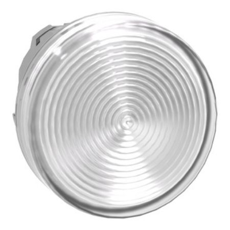 Picture of Head for pilot light, Harmony XB4, white, 22mm, with grooved lens, universal LED