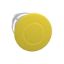 Picture of Mushroom push button head 40mm, Harmony XB4, metal, yellow, 22mm, latching push pull