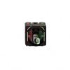 Picture of Complete body for illuminated push button, Harmony XB6, green light block, with body fixing collar, integral LED, 12...24V, 1NO + 1NC
