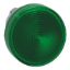 Picture of Head for pilot light, Harmony XB4, metal, green, 22mm, universal LED, grooved lens