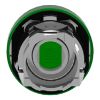 Picture of Head for pilot light, Harmony XB4, metal, green, 22mm, universal LED, grooved lens