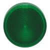 Picture of Head for pilot light, Harmony XB4, metal, green, 22mm, universal LED, grooved lens