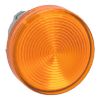 Picture of Head for pilot light, Harmony XB4, orange, 22mm, with grooved lens, universal LED
