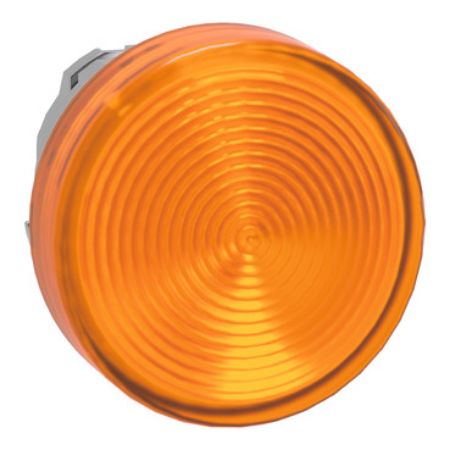 Picture of Head for pilot light, Harmony XB4, orange, 22mm, with grooved lens, universal LED