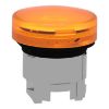 Picture of Head for pilot light, Harmony XB4, orange, 22mm, with grooved lens, universal LED