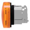 Picture of Head for pilot light, Harmony XB4, orange, 22mm, with grooved lens, universal LED