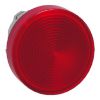 Picture of Head for pilot light, Harmony XB4, metal, red, 22mm, universal LED, grooved lens