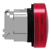 Picture of Head for pilot light, Harmony XB4, metal, red, 22mm, universal LED, grooved lens