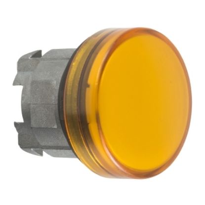Picture of Head for pilot light, Harmony XB4, metal, orange, 22mm, plain lens for BA9s bulb